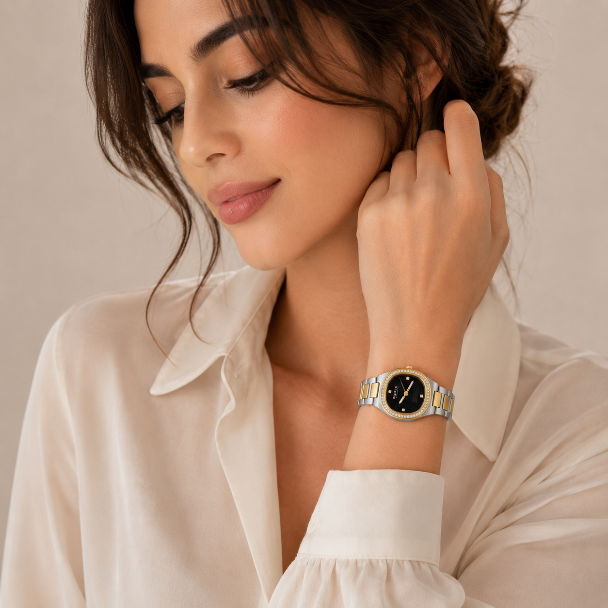 curren stone border dial watch(woman)