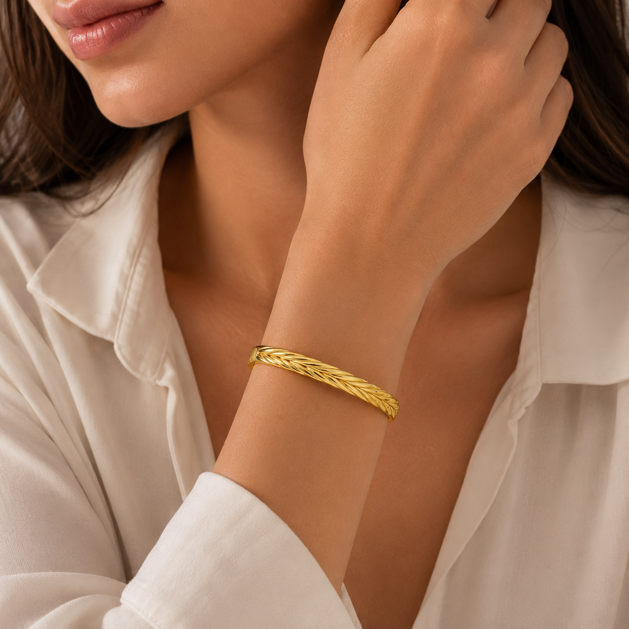 Golden Wheat Braid Bracelet