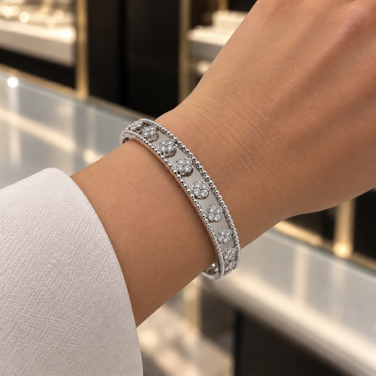 Crystal Floral Bangle