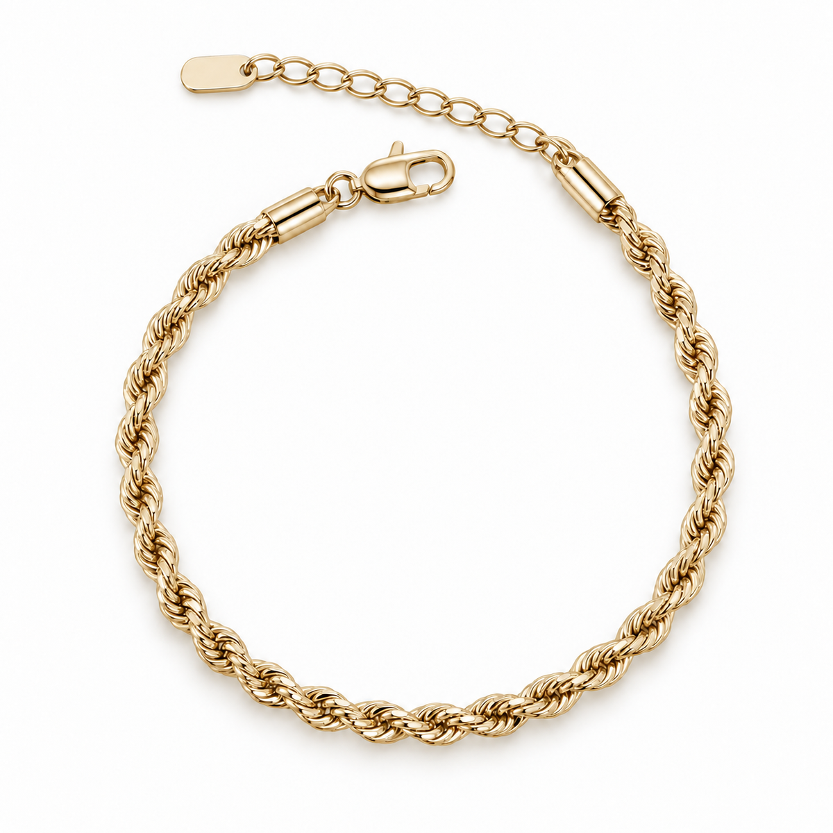 Women’s Braided twisted Rope Chain Bracelet (17cm)
