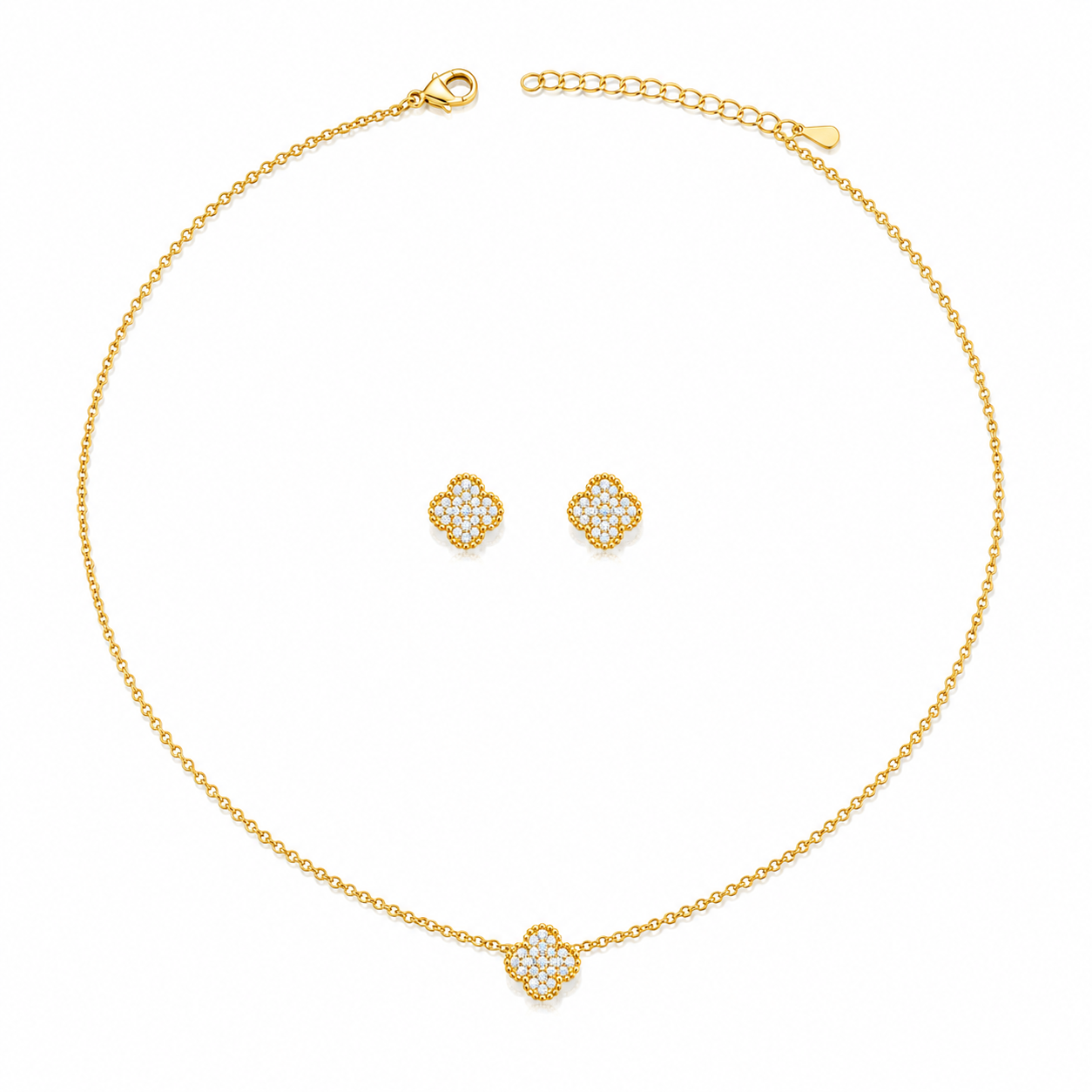 vancleef Golden Pavé Cube Set