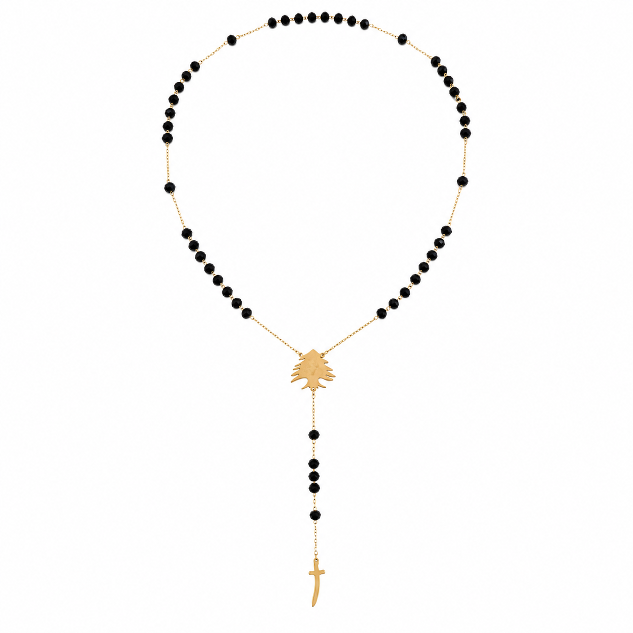 Lebanese Cedar Rosary Necklace
