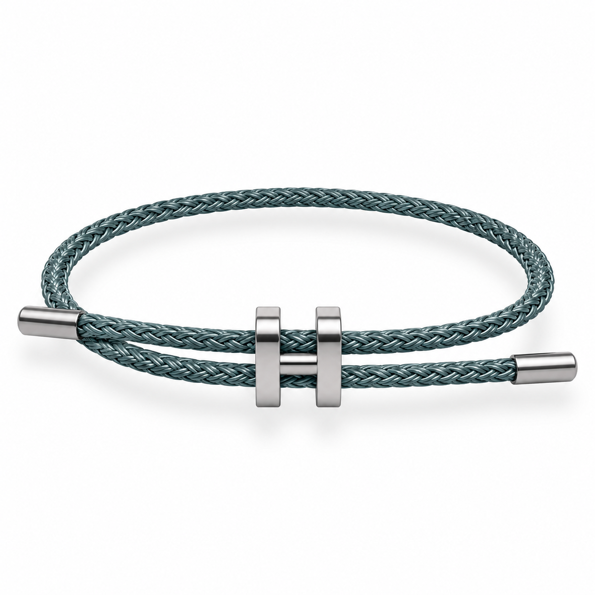 H Bracelet with Silver Interlock Clasp