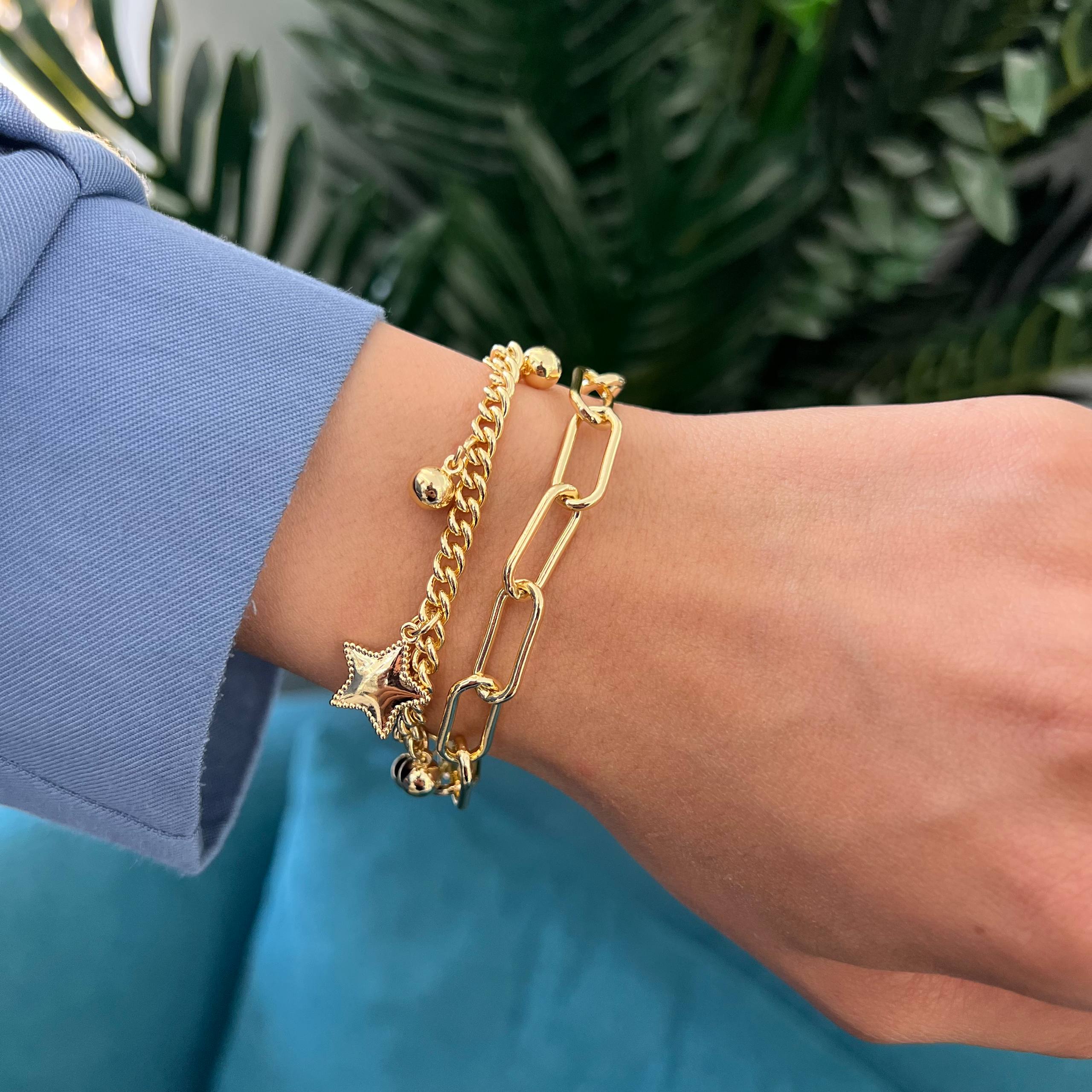 Double layer “Starry Glow” 18K Gold-Plated Bracelet 🌟💛