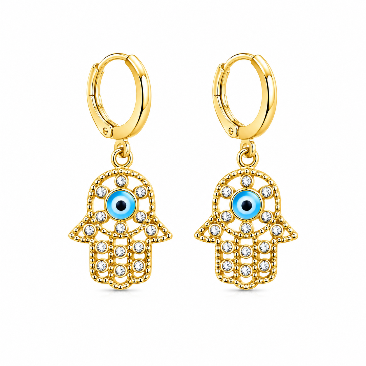 Hamsa Evil Eye Earrings