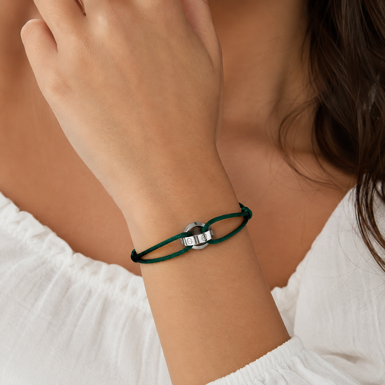 love cartier silver color Cord Bracelet – Adjustable Unisex Design ✨