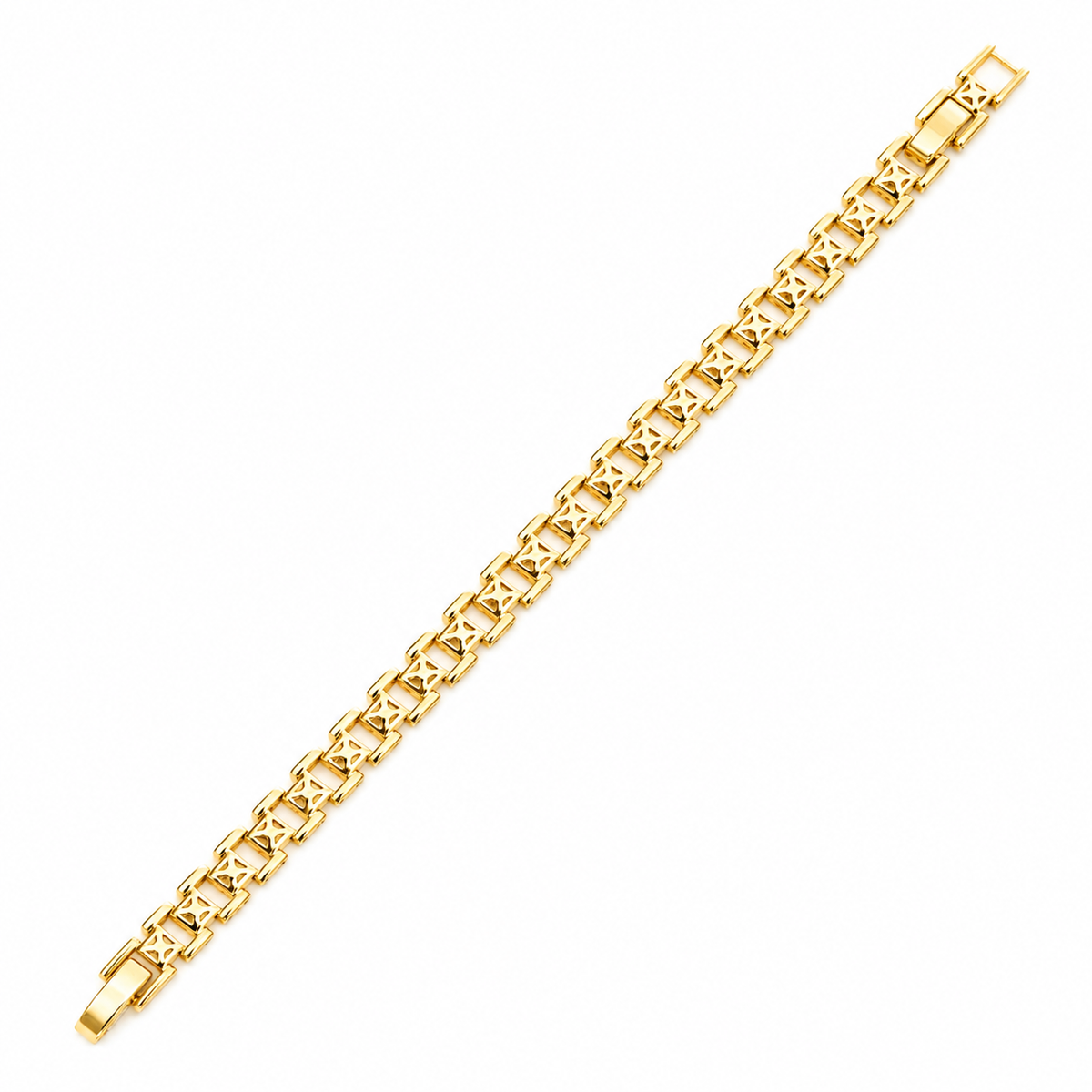 18K Gold-Plated Box Link Bracelet – Modern & Durable