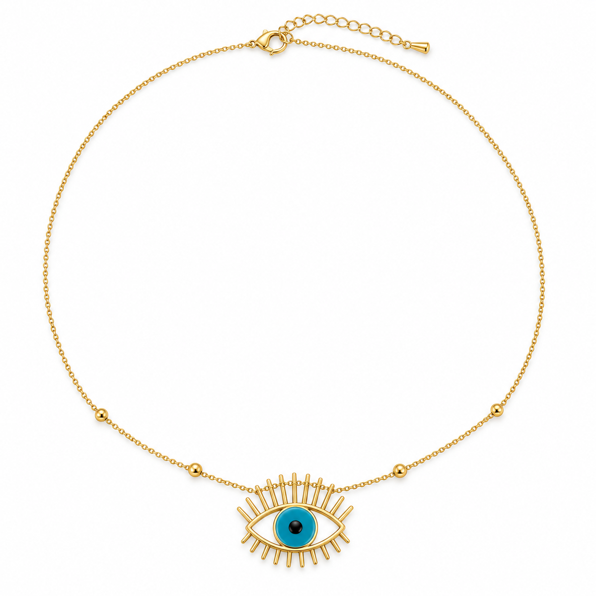 AURA Eye Necklace – Gold Evil Eye Protector