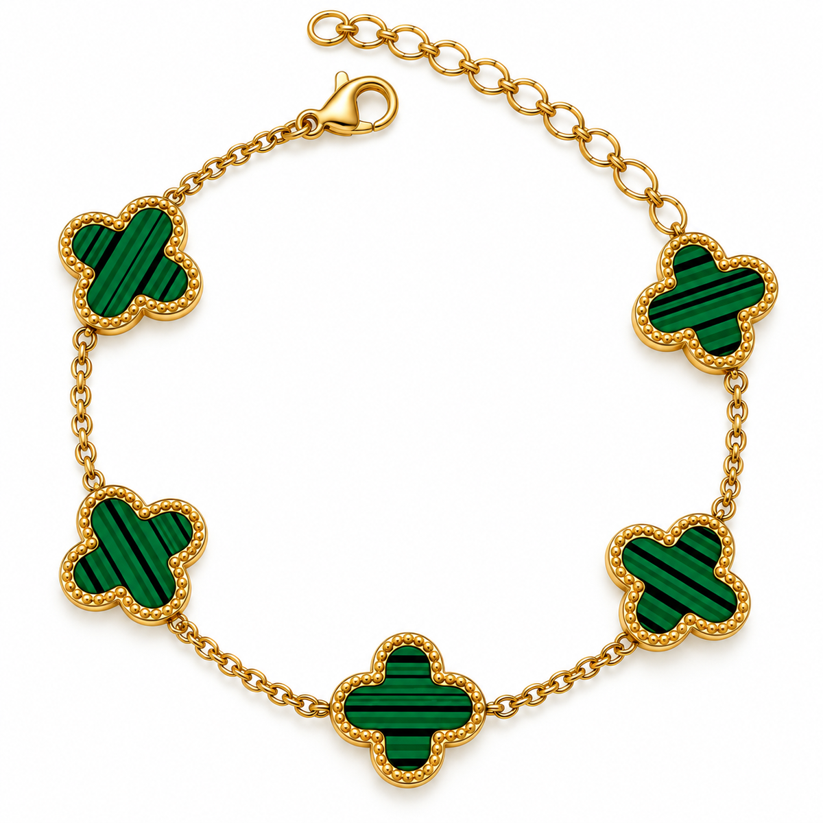 S.steel Green Five-Clover Bracelet