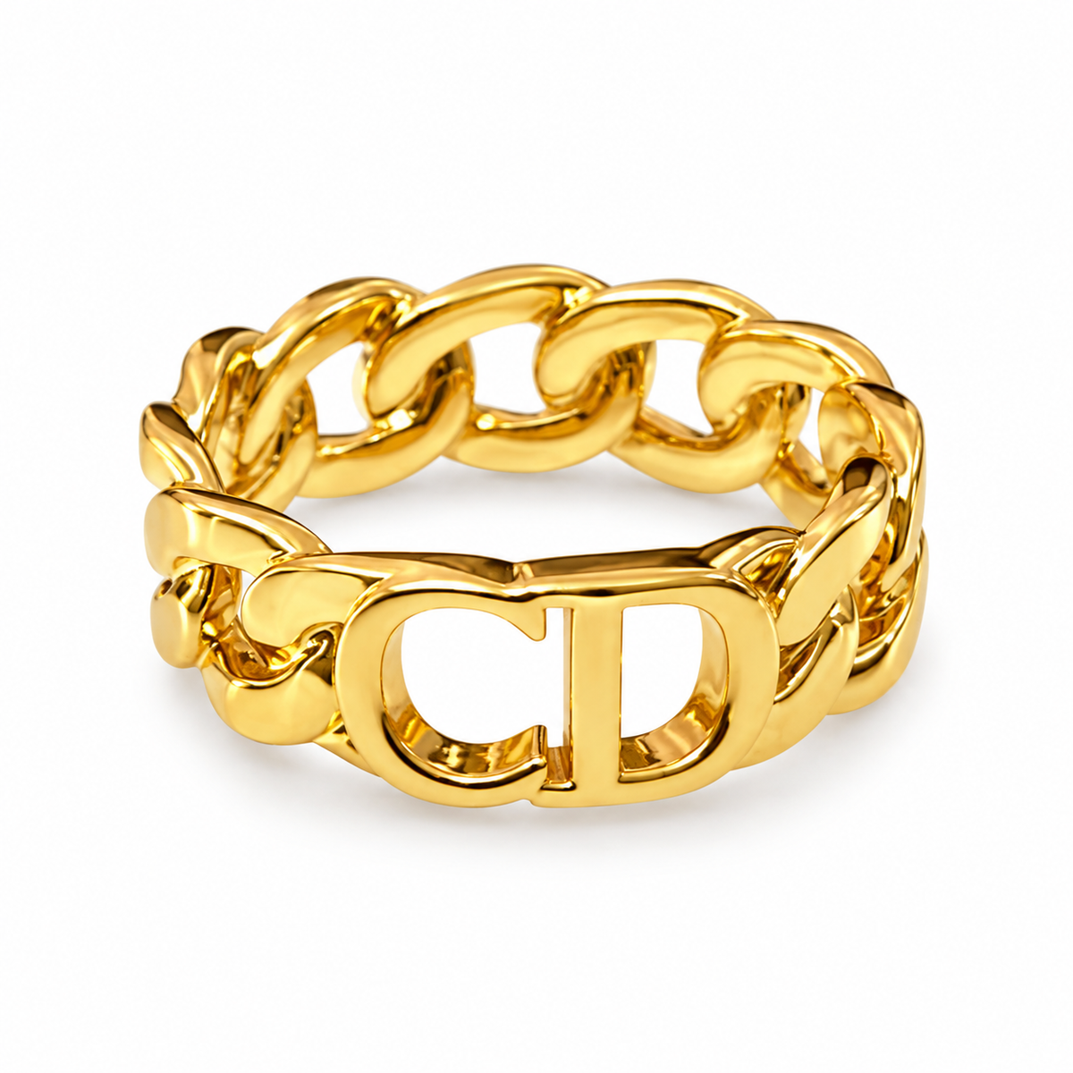 Link Band Ring – Luxe Gold Finish