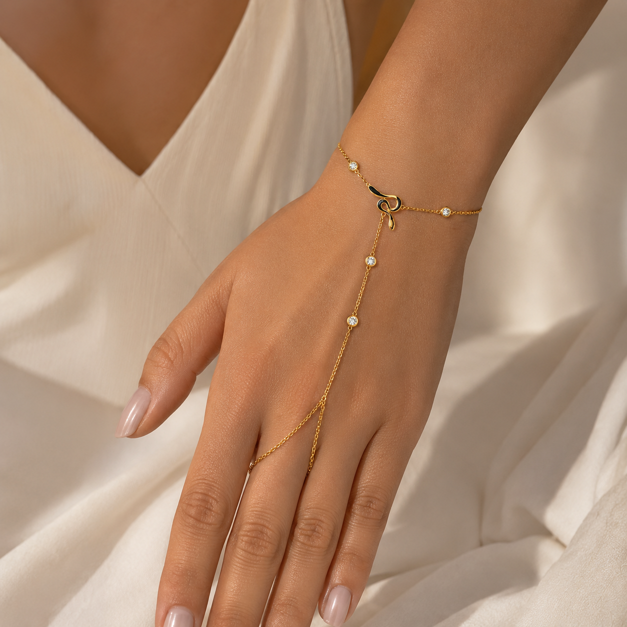 Snake Charm Hand Chain