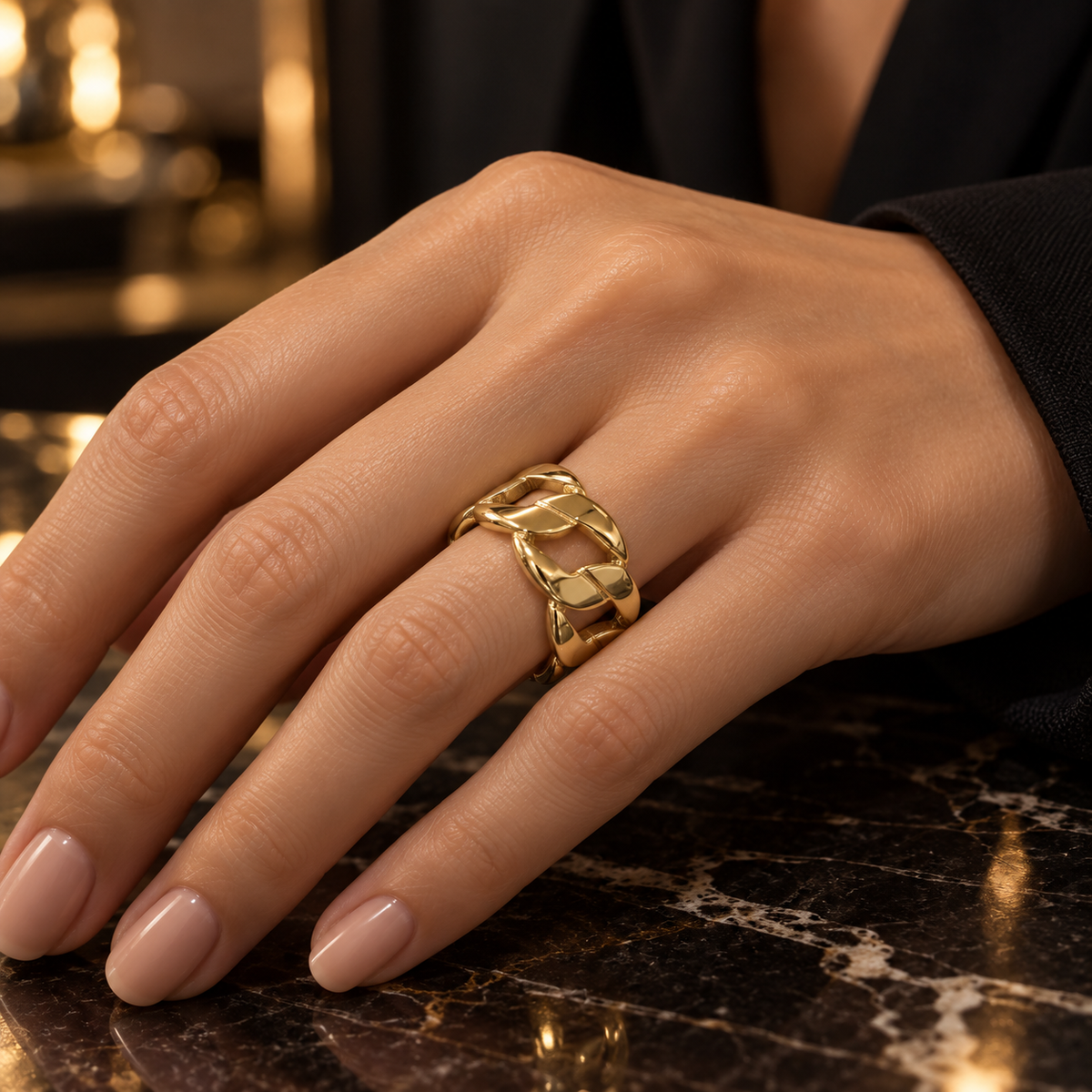 S.steel Wedding chain Link Ring – Bold Chain Style