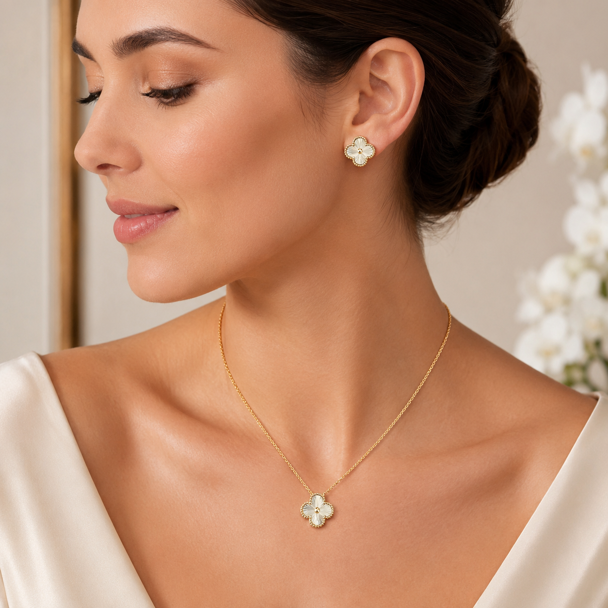 VIP vancleef Blossom Grace Set – Silver & Gold