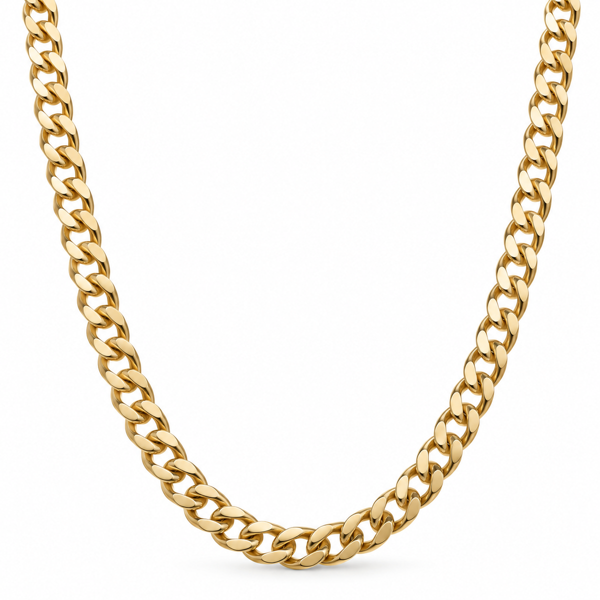 Curb Chain Necklace – Classic Golden Shine