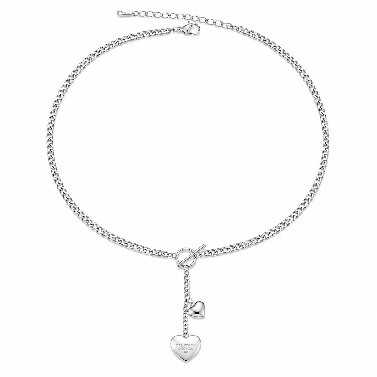 Stainless steel Drop Heart Necklace | Poshewix – view 3