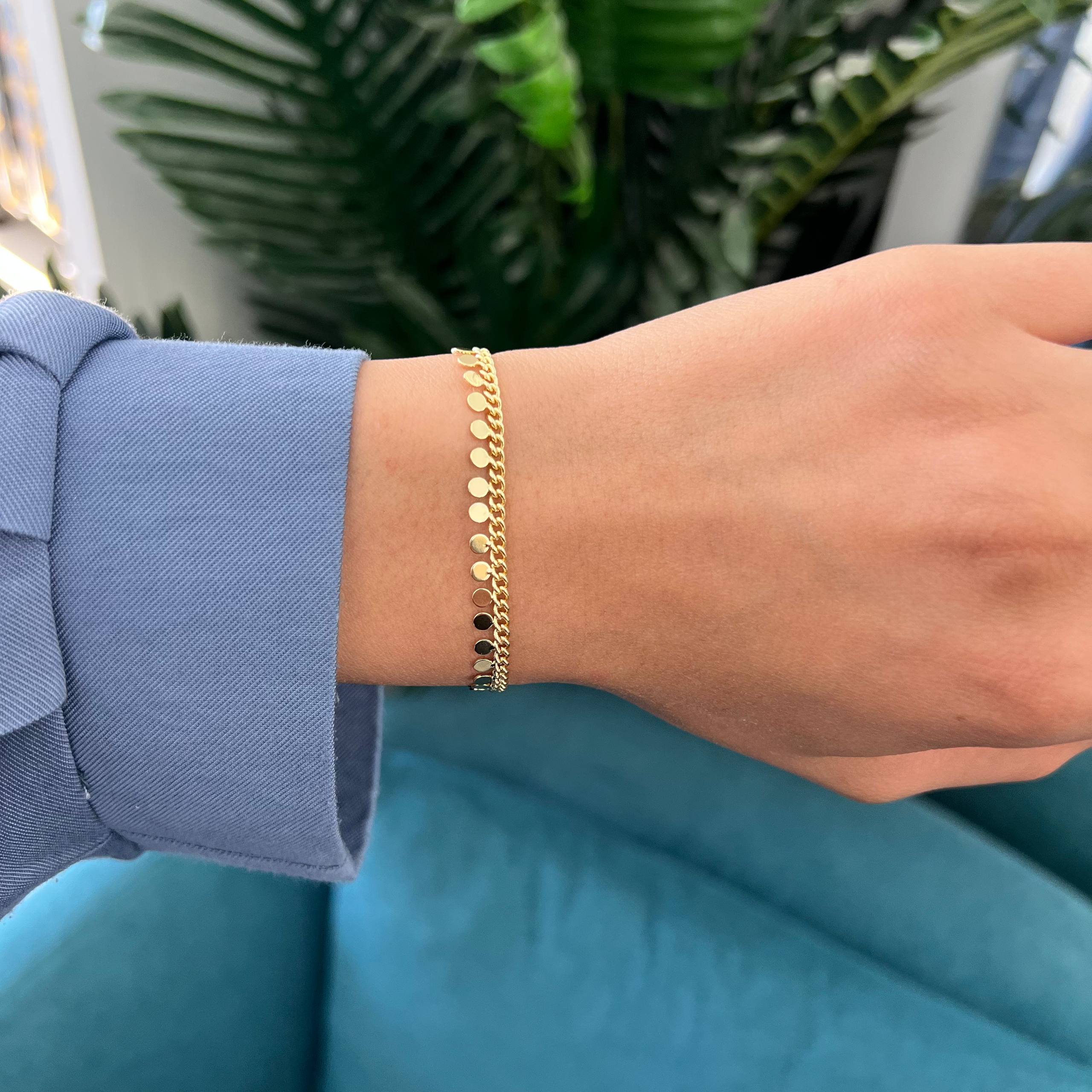 circle “Golden Dots” 18K Gold-Plated Bracelet