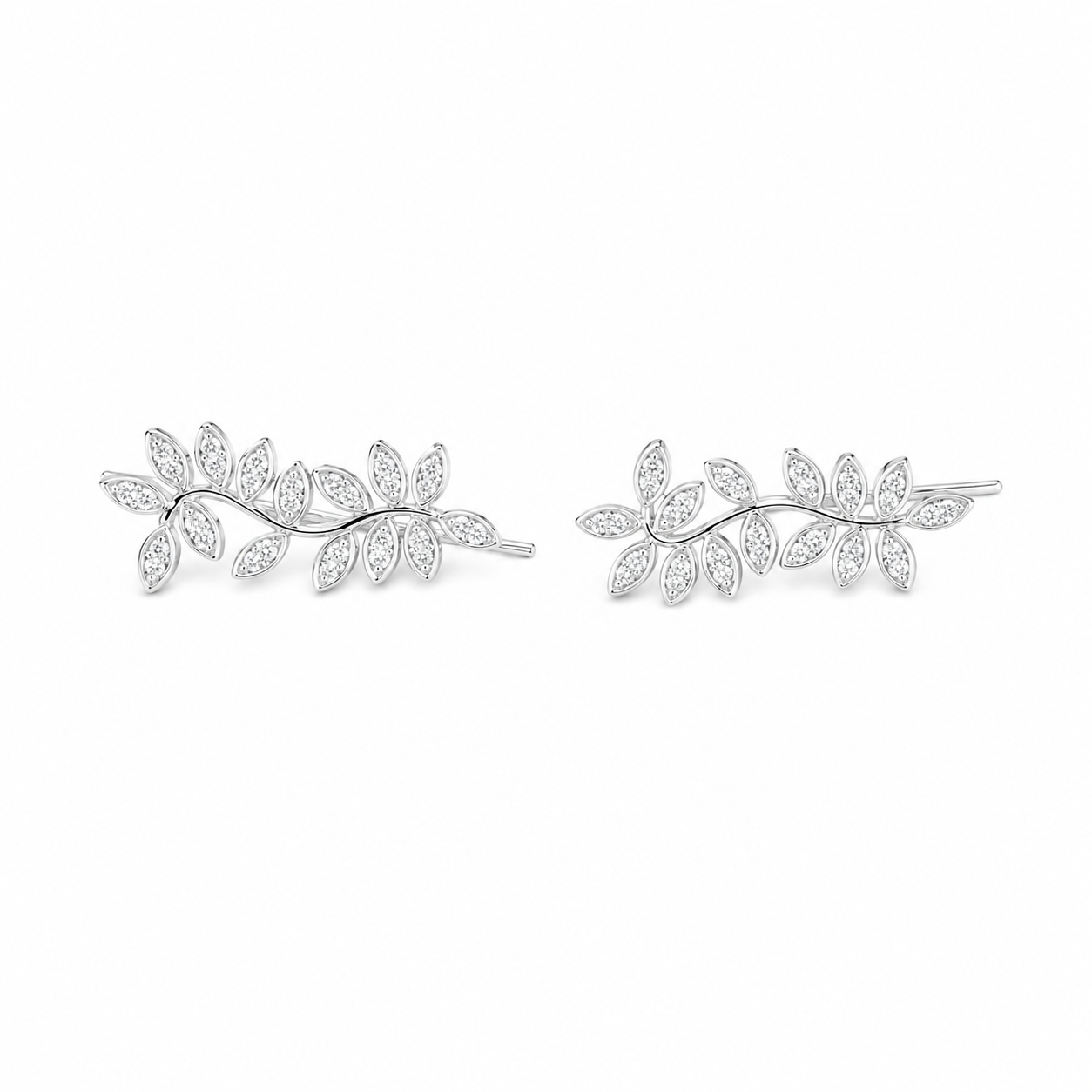 Crystal Bloom Ear Climbers