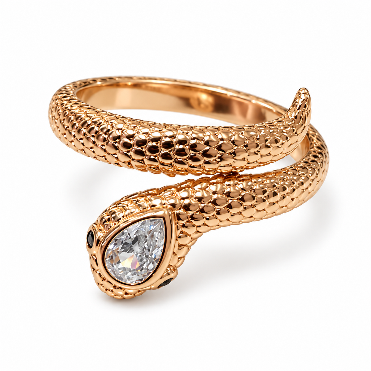 Rosegold Serpent snake Luxe Ring