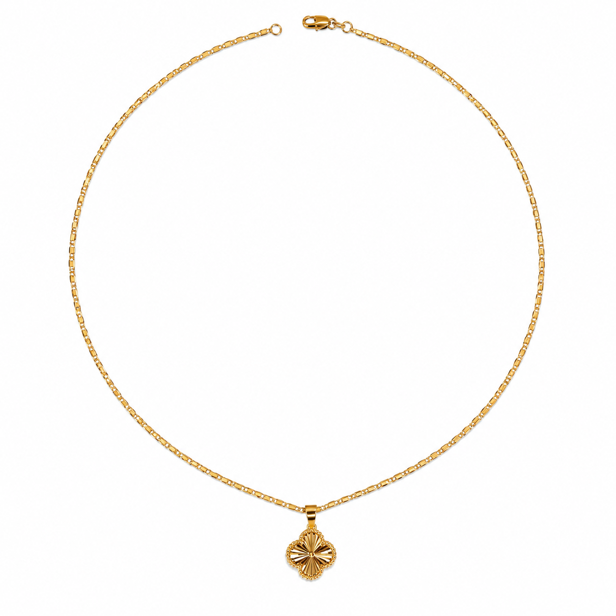 Gold Clover Pendant Necklace