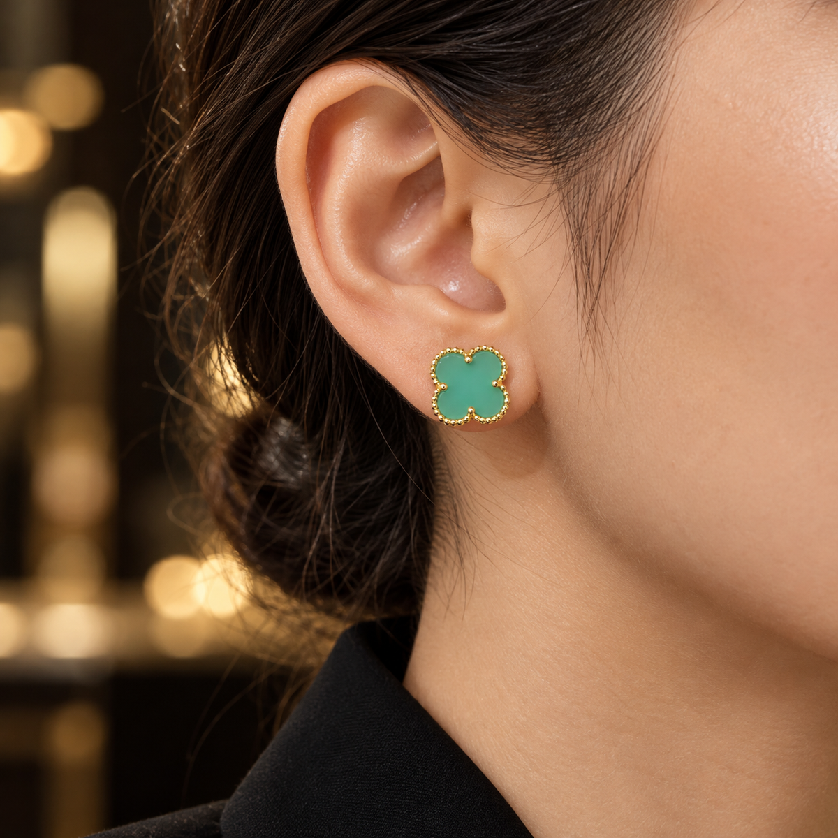 Clover Stud Earrings – Multi-Color Collection