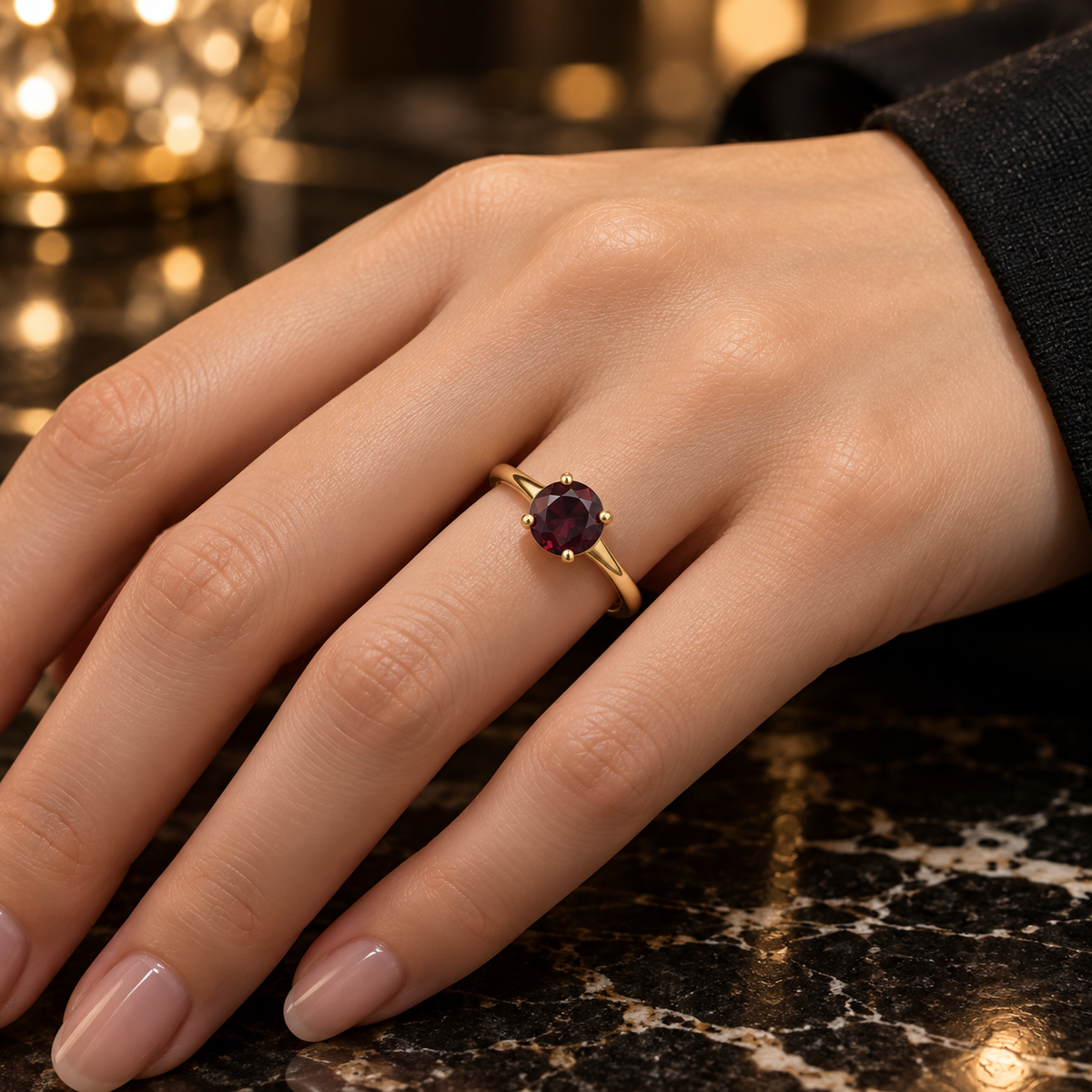 Aura solitaire Ring – Gold
