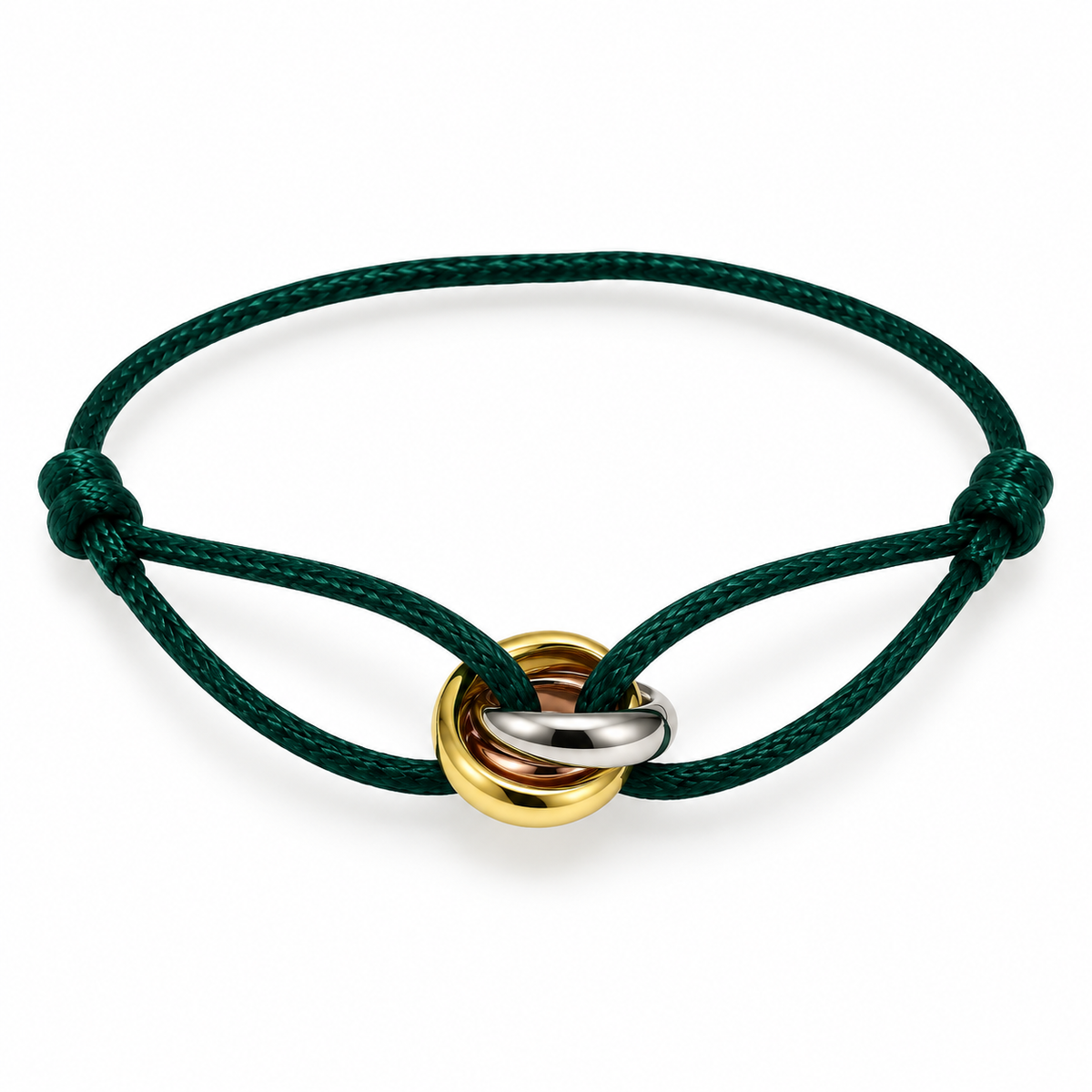 Trinity Interlocking Trio Cord Bracelet – Adjustable Unisex Design