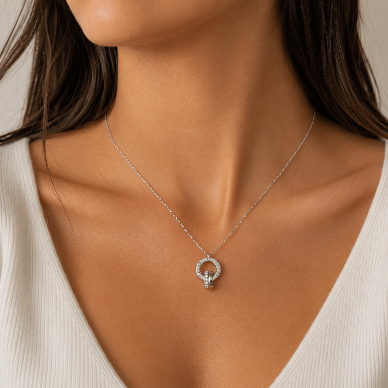 Interlocking Circle Necklace