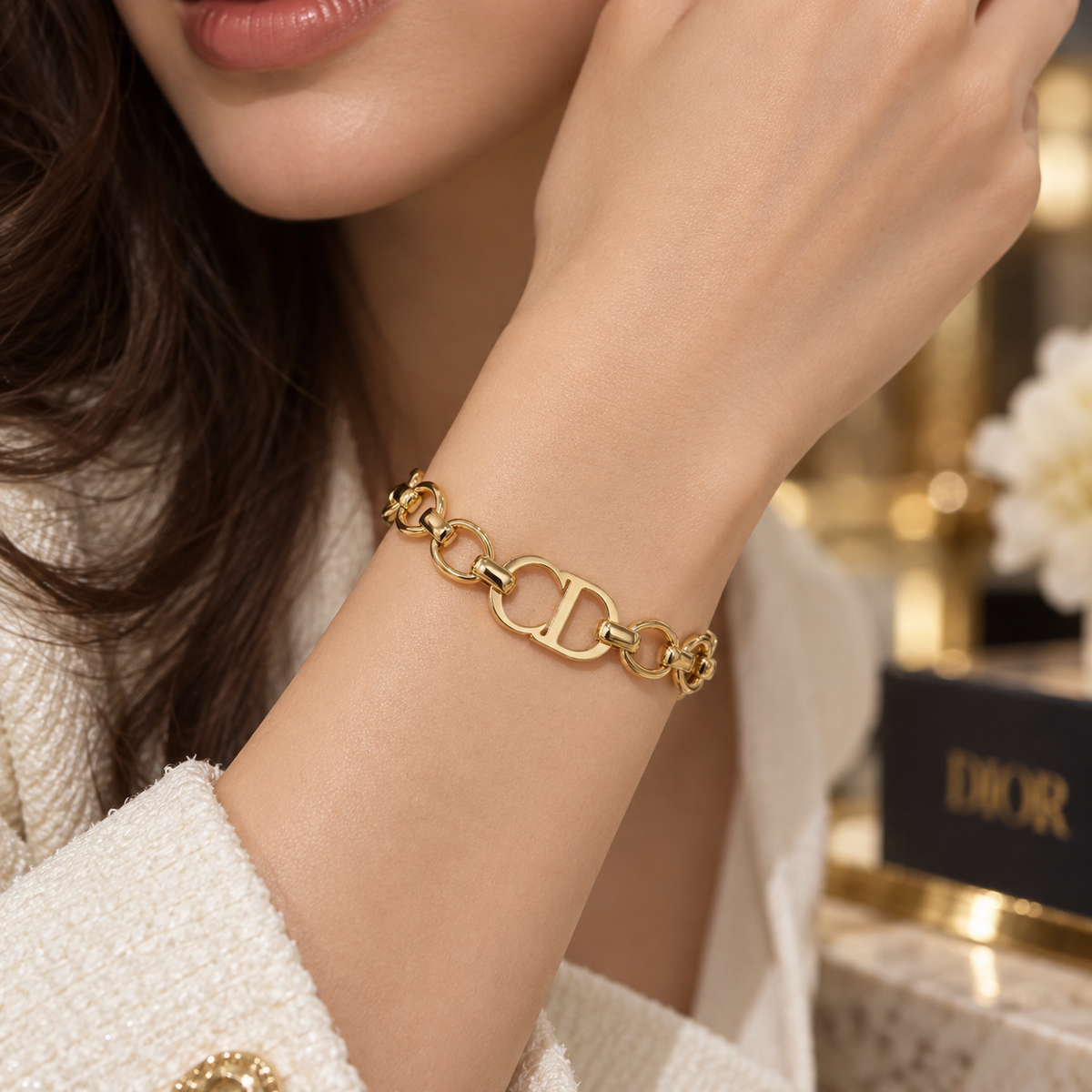 CD Signature Link 18K Gold-Plated Bracelet
