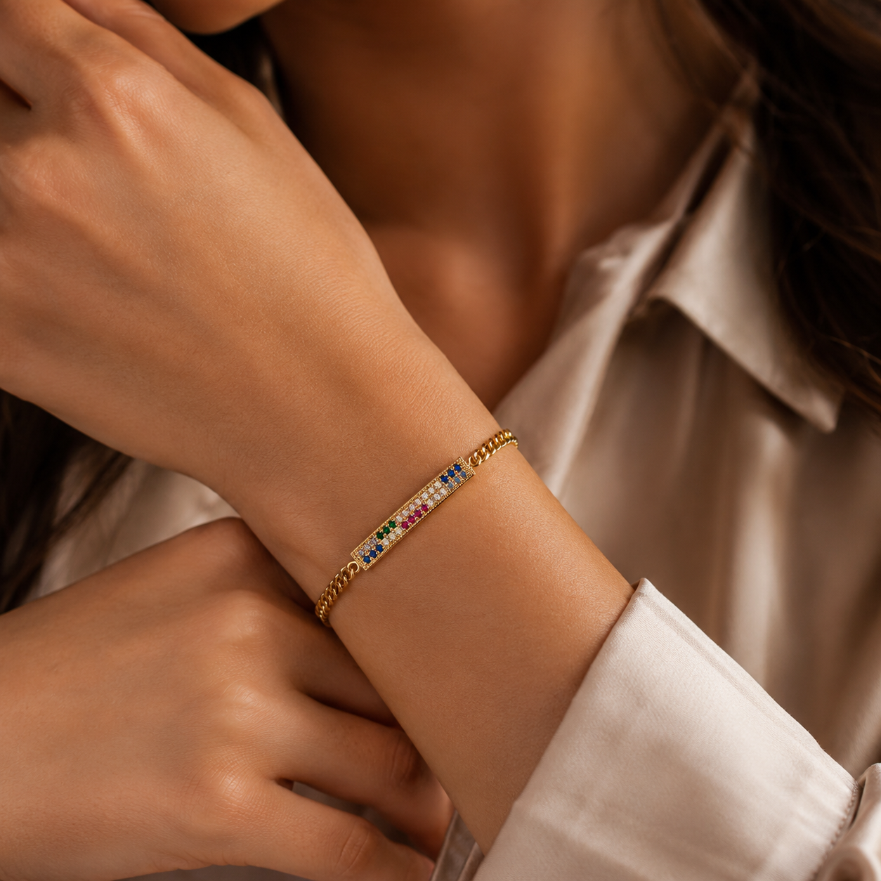 Rainbow Bar Bracelet