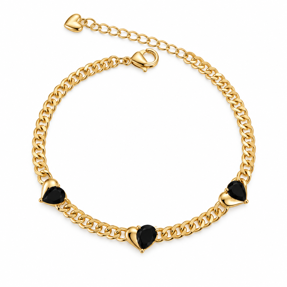 Triple Heart Gold Bracelet
