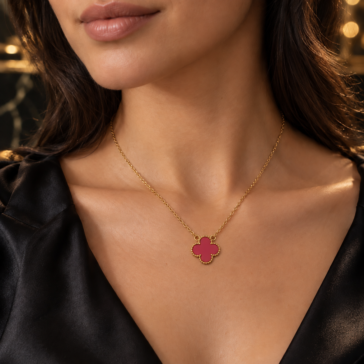 Vip 1 Flower Clover Necklace