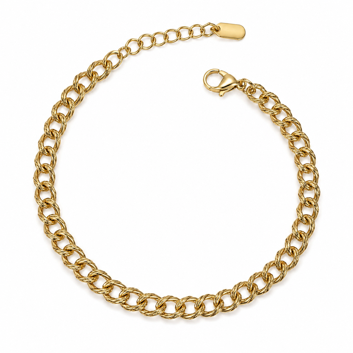 Twisted Curb Chain Bracelet(7.2mm)