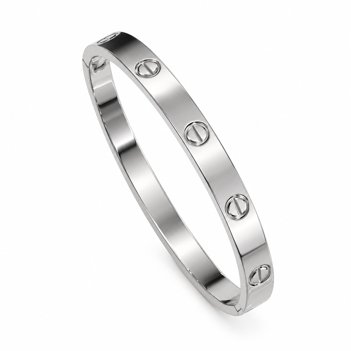 Fadar silver color Screw Motif bangle