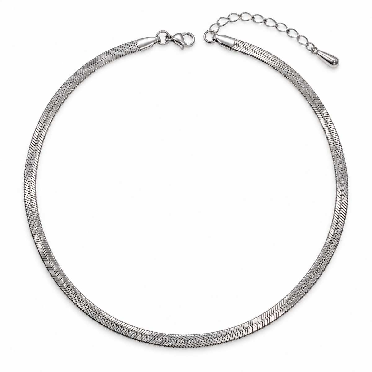 S.steel Sleek Snake Chain Necklace(5mm/45cm)