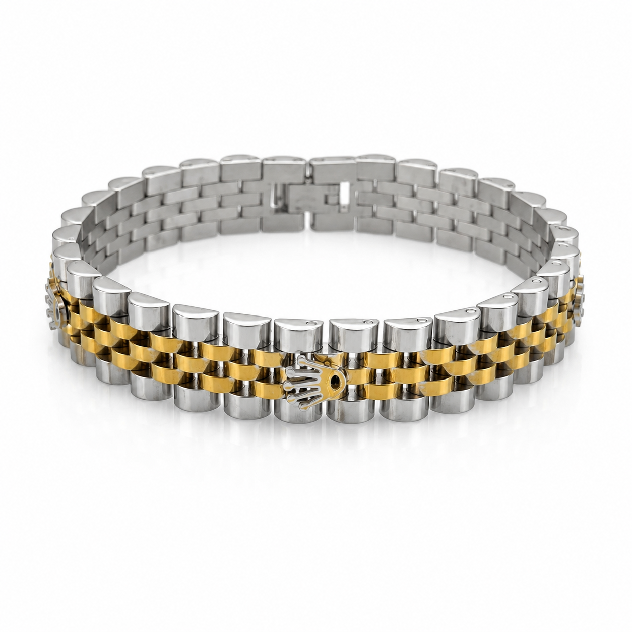 Rolex-Inspired Two-Tone Men’s Bracelet