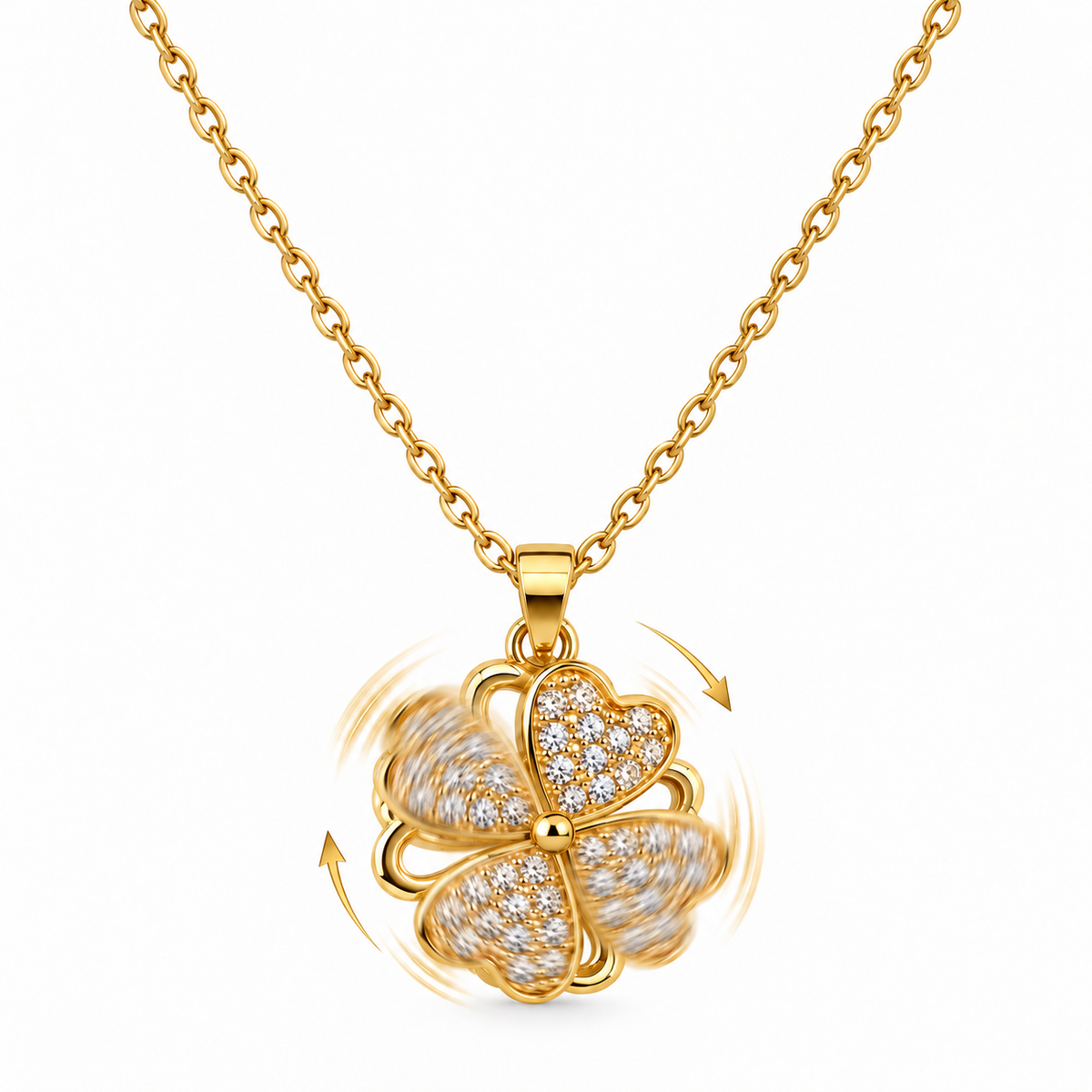 Lucky spinner Clover Necklace