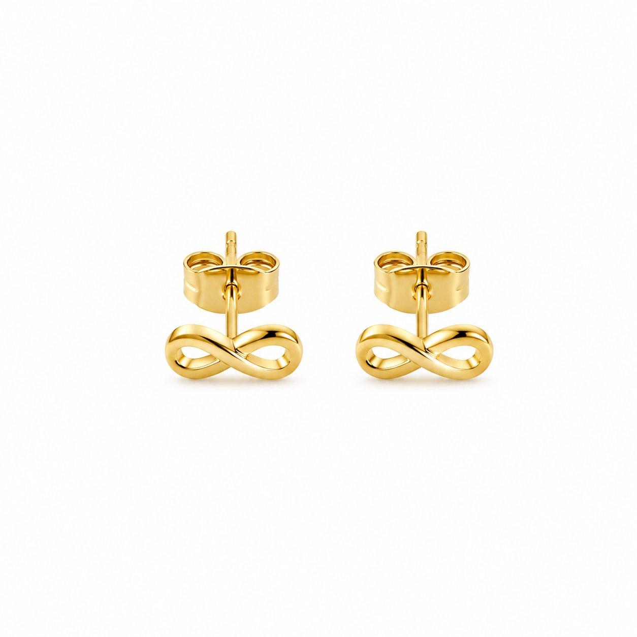 Infinity Symbol Stud Earrings – Gold Plated ♾✨
