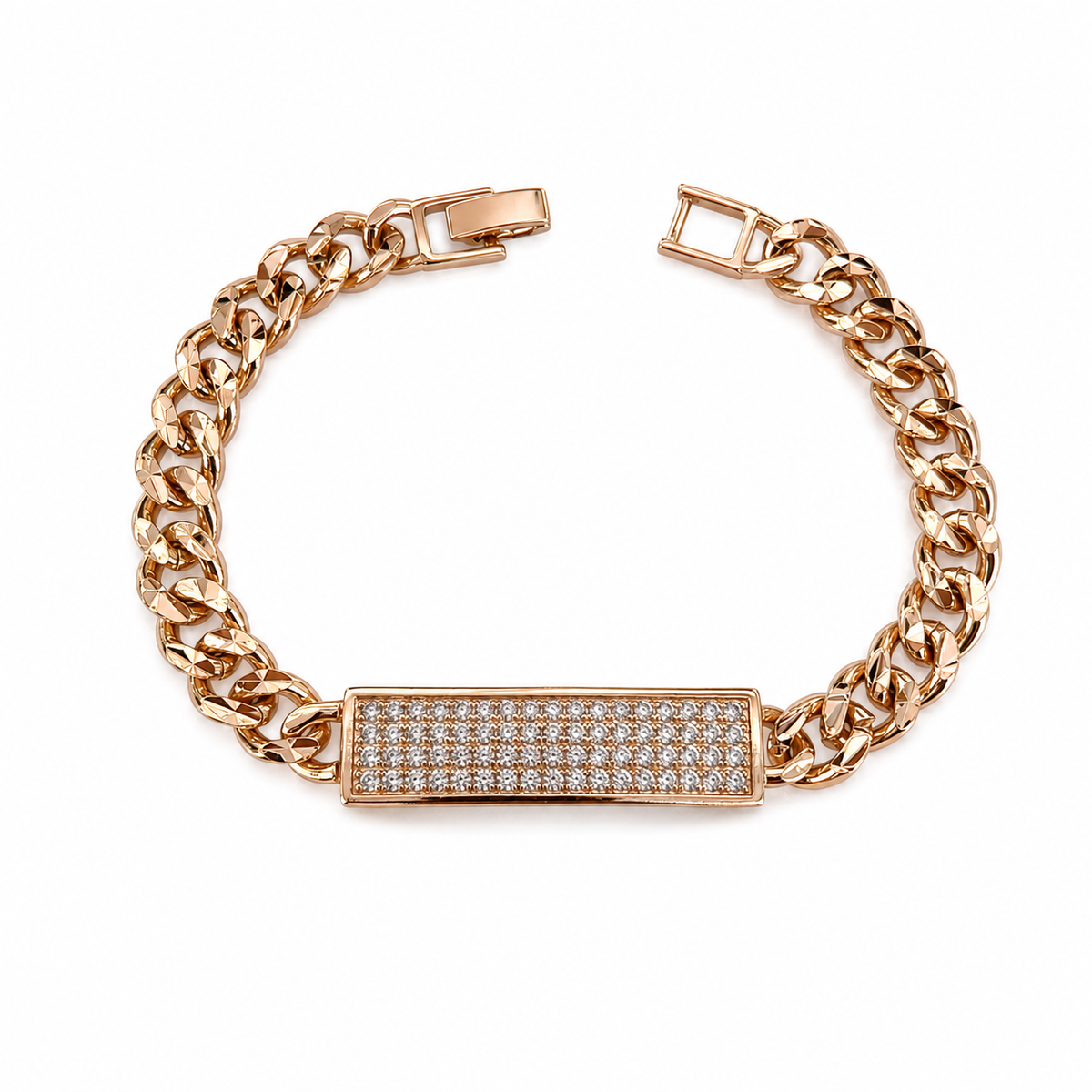 Rose Gold Crystal strip Bracelet