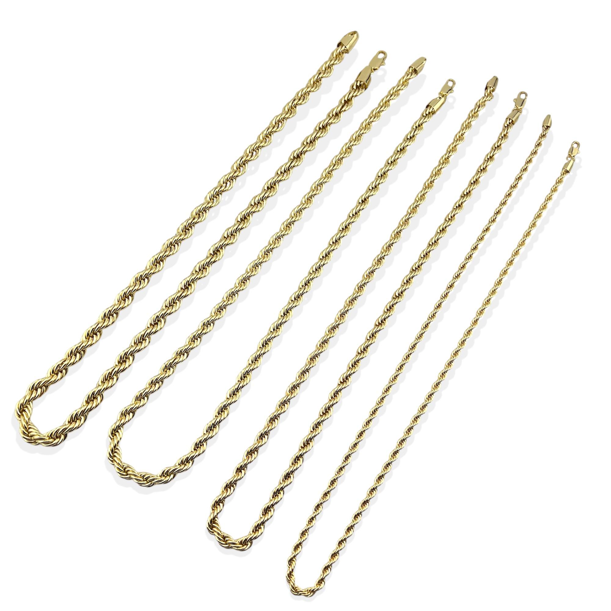 💛 Classic Rope Chain Collection – 18K Gold Edition 💛