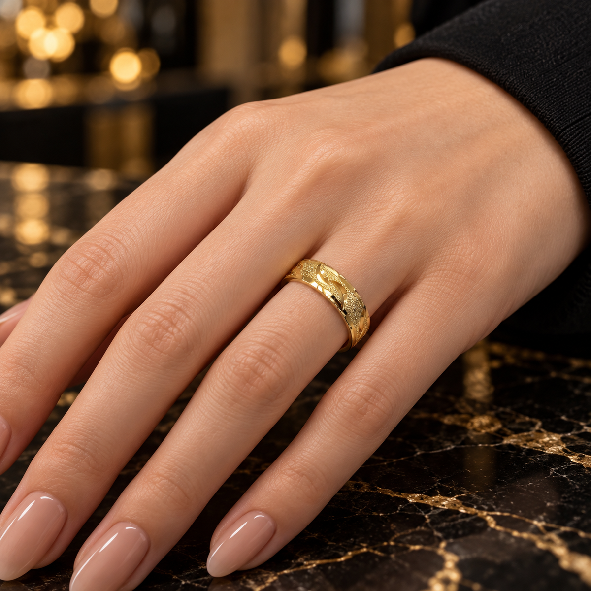 wedding ring Arabesque Shine Band – Gold