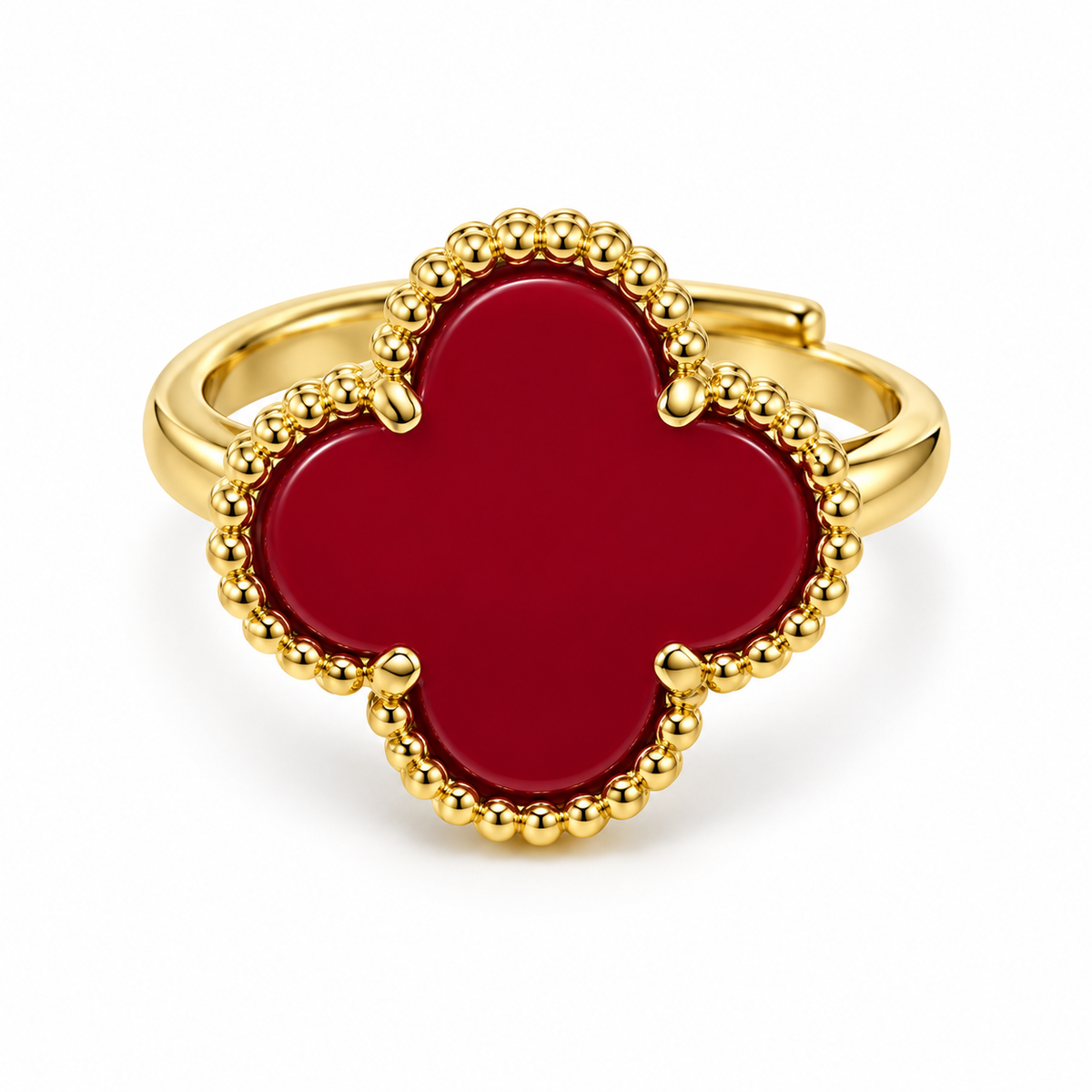 Clover Ring – Deep Blue Elegance
