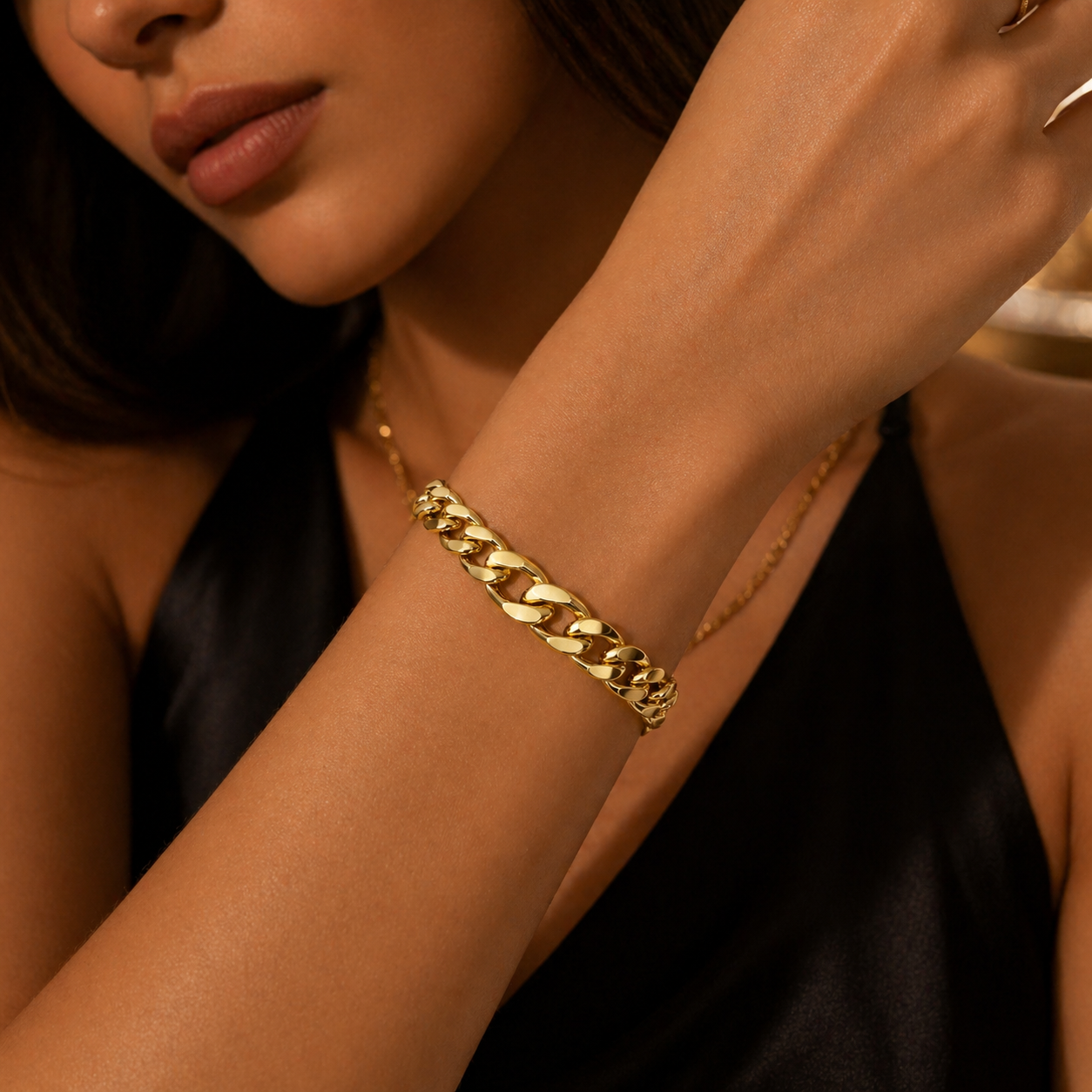 Classic Cuban Chain Bracelet – Gold Bold