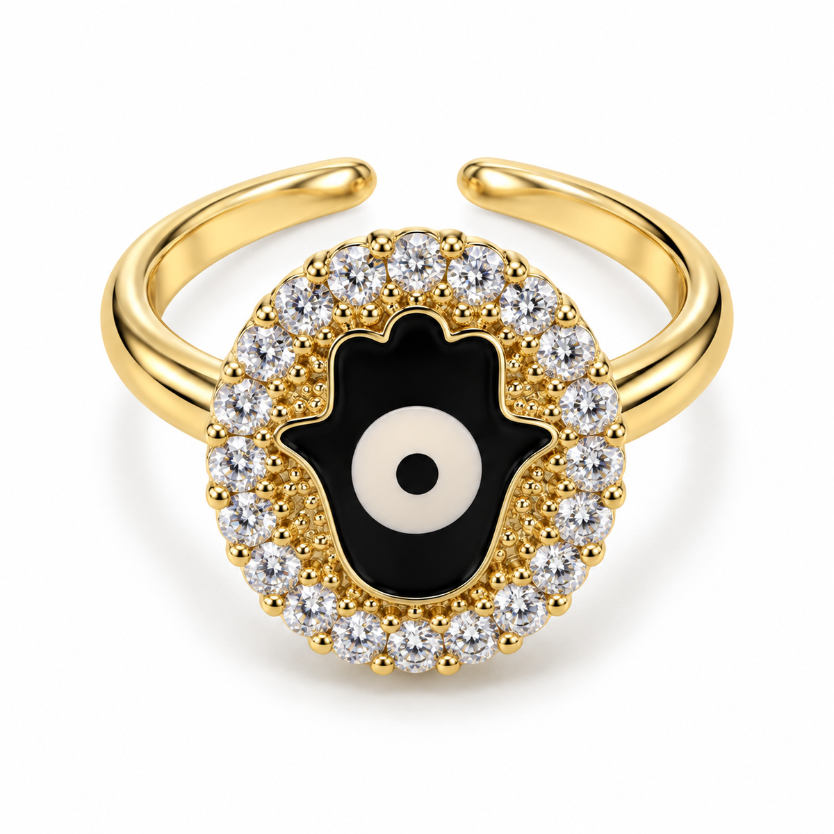 Hamsa Evil Eye Ring