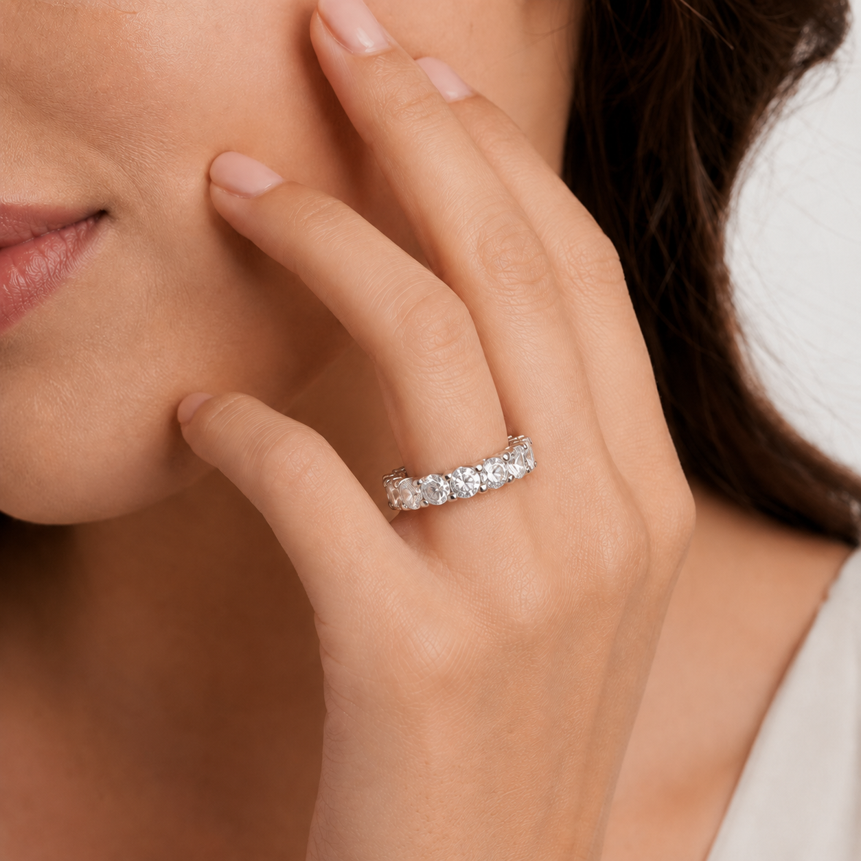 Silver 925 plain tennis Ring – Silver Radiant Band