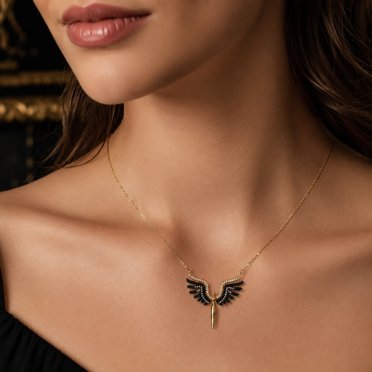 “Phoenix bird”Winged Pendant Necklace