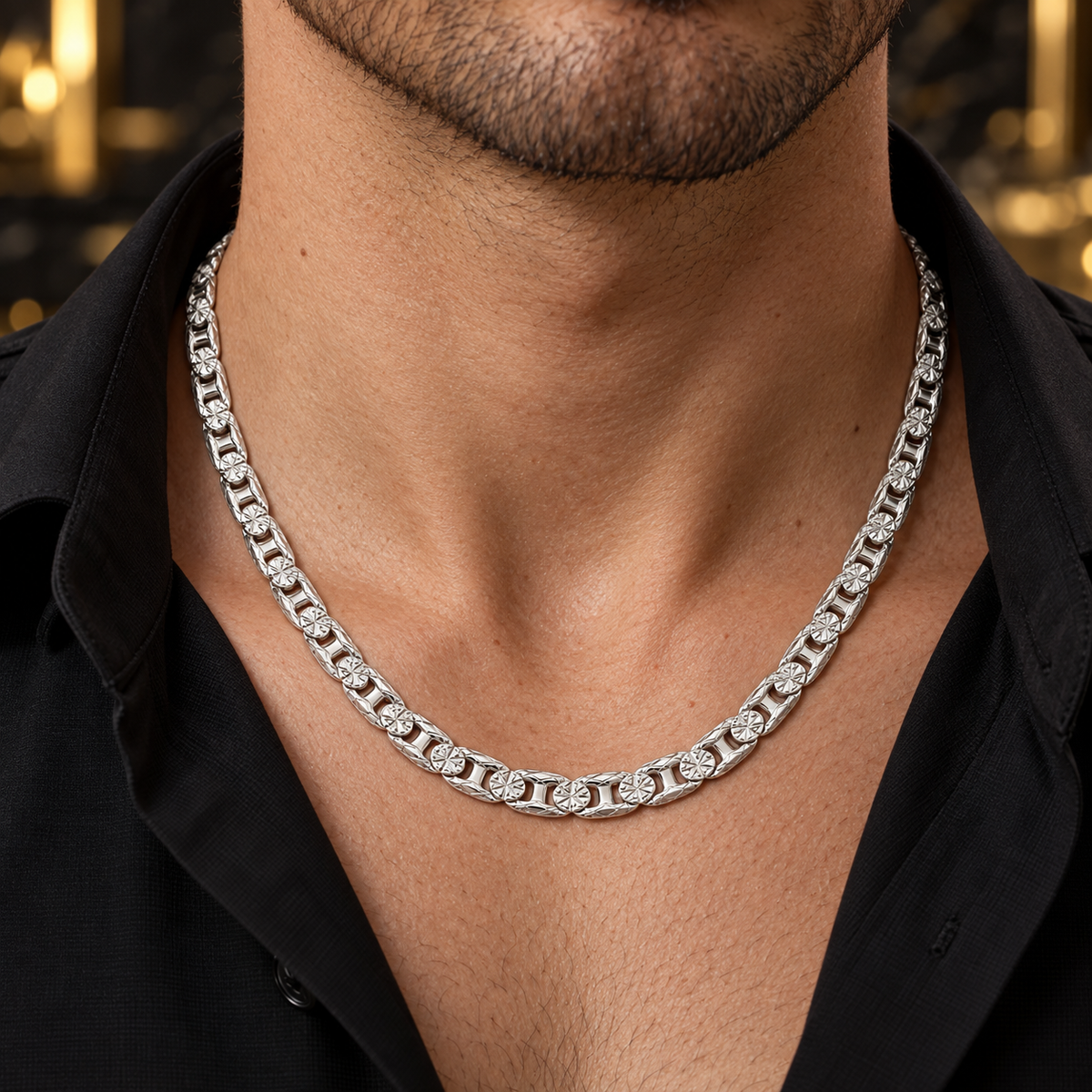 925 Sterling Silver gucci Mariner Chain Necklace
