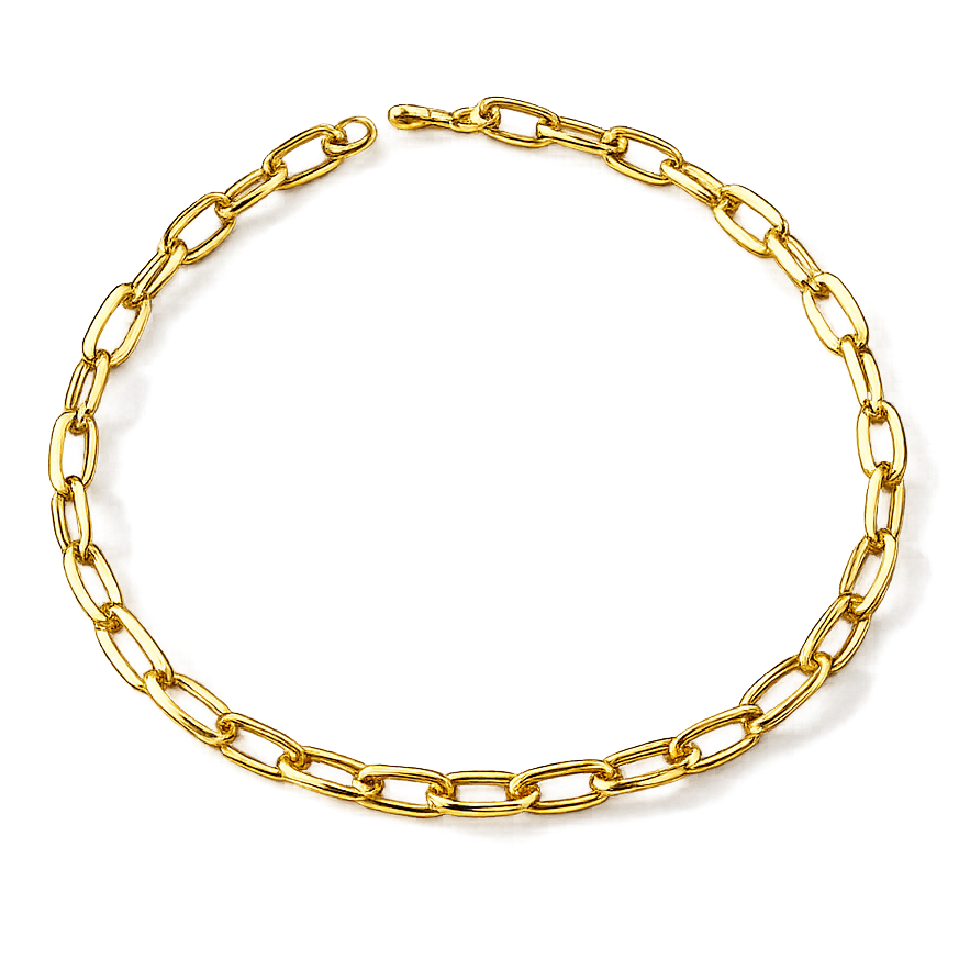 Thick blank Oval Link Gold Necklace ✨