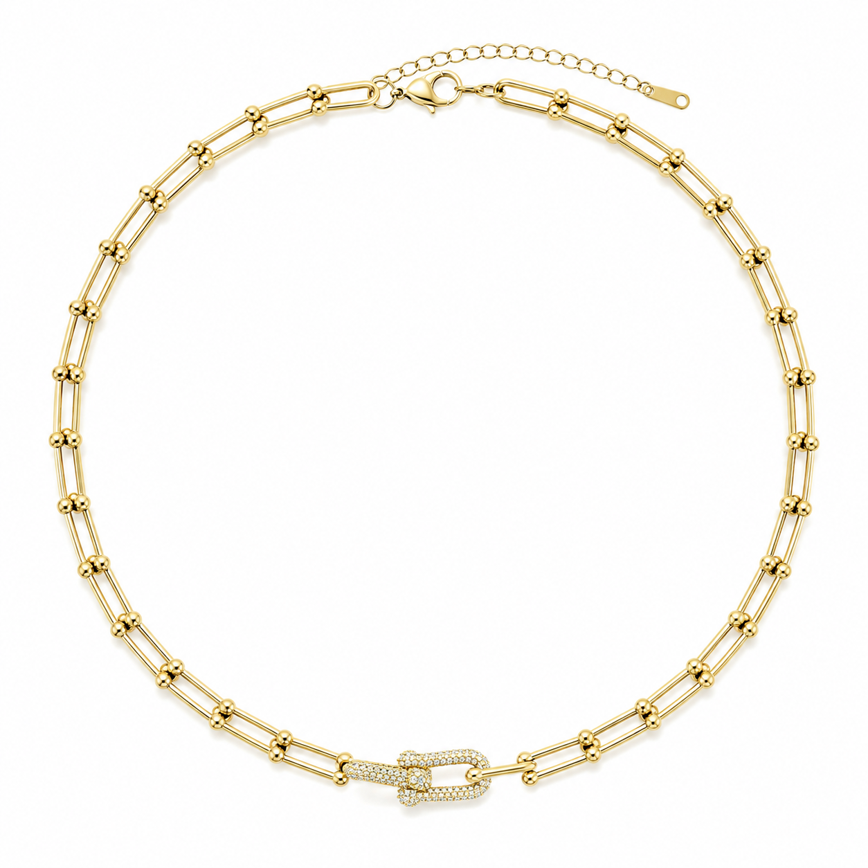 Stainless steel Golden tiffany Chain Necklace