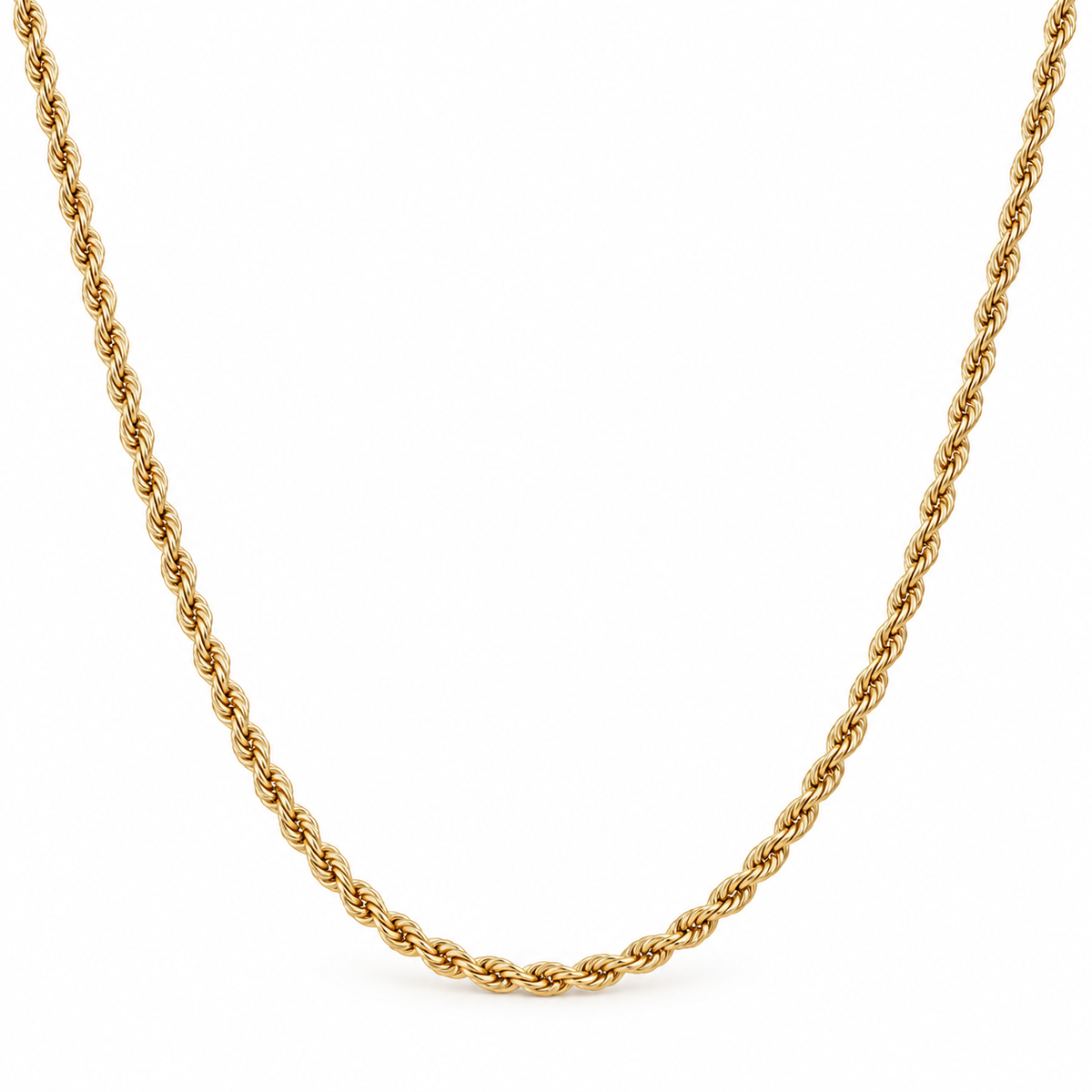 Elegant Rope Chain Set – 18K Gold-Plated Classic(45cm)