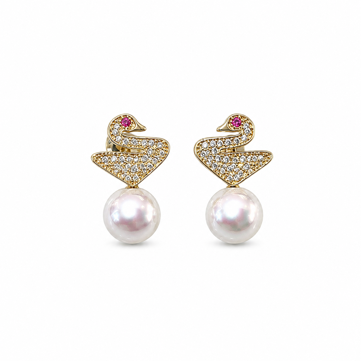 Swan Pearl Earrings